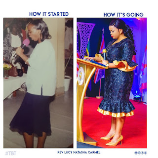 Religion: Flamboyant Kenyan pastor, Lucy Natasha joins the How it started Vs how it going’ challenge with throwback photo