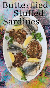 Food Lust People Love: Butterflied Stuffed Sardines make the most of these flavorful fish, by removing the bones and adding even more flavor with a well-seasoned bread crumb stuffing.