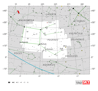 IAU: Карта на съзвездието Пегас Pegasus