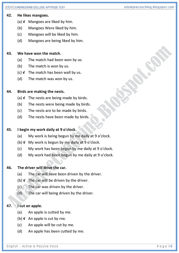 ecat-english-active-and-passive-voice-mcqs-for-engineering-college-entry-test