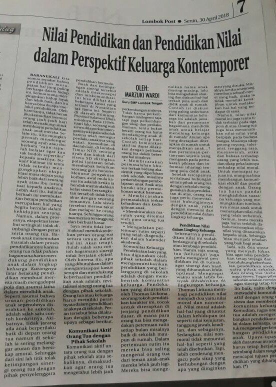 Artikel Surat Kabar Ten Tang Kekeluargaan