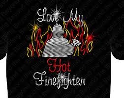 FIREFIGHTER RHINESTONE SHIRT