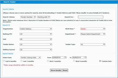 01 Search Works Tenders After Login