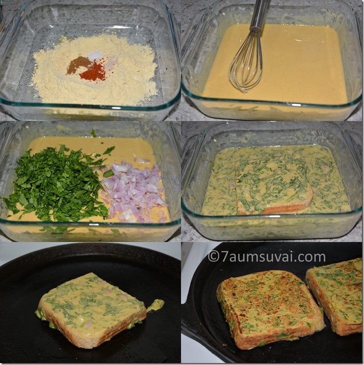 Spinach besan toast 