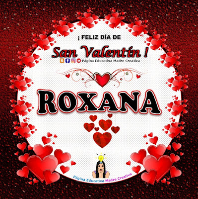 Feliz Día de San Valentín - Nombre Roxana
