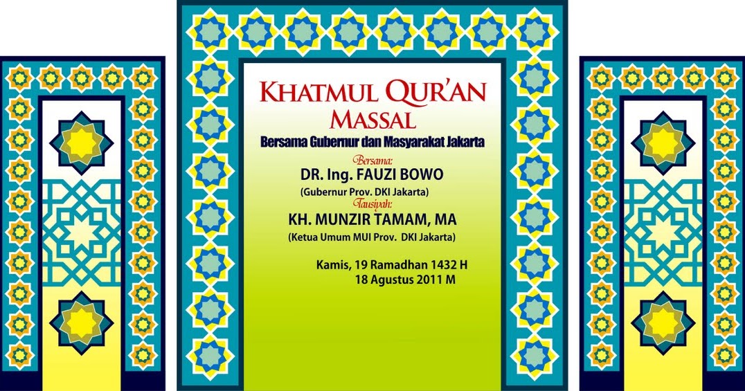 Desain foto & desain gambar: Desain Backdrop Khotmul Quran 