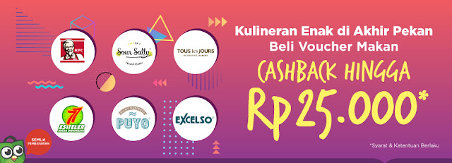 Beli Voucher Makan Cashback Hingga Rp 25000