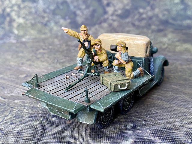 Company B 28mm IJA Type 94 Izuzu Truck with Type 98 AA Gun for Bolt Action