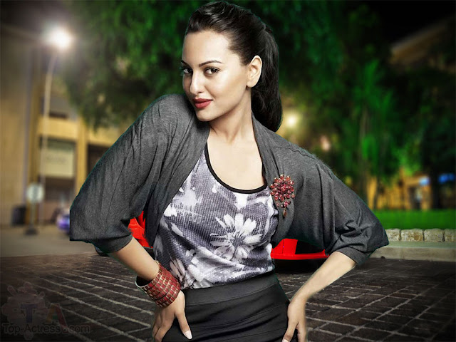 Indian Celebrities Sonakshi Sinha Sexy HD Images 1024x768