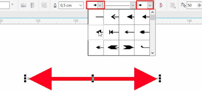 Membuat Tanda Panah 2 sisi dengan CorelDRAW