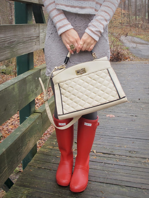 How to style red Hunter boots