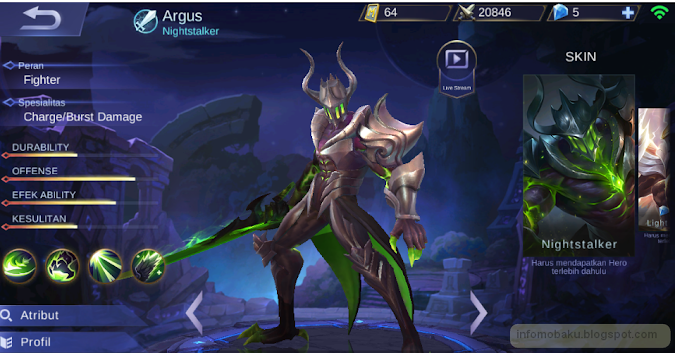 Tips Build Argus Mobile Legends - Ampuh dan Sadis