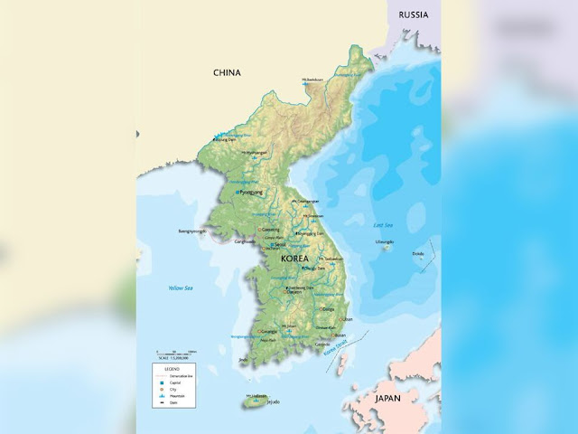 North Korea On A World Map