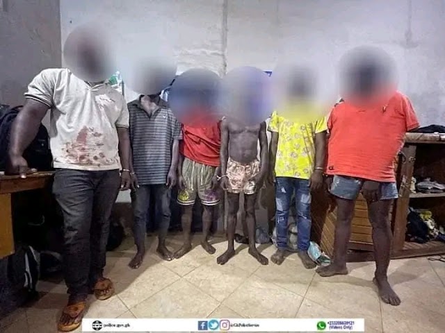 Police Arrest a Gang of Six Armed Robbers in the Bono East Region   