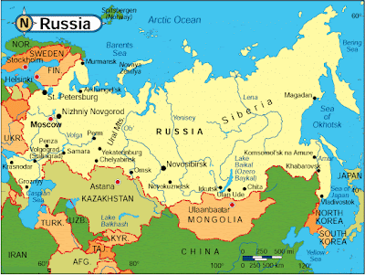 Map of Russia Country