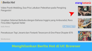 Cara Menghilangkan Berita Hot di UC Browser