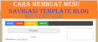 Membuat Menu Navigasi Template Blog