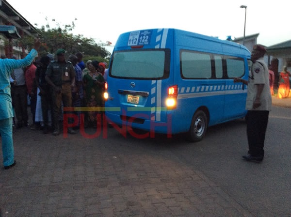 PHOTOS: Bodies of late minister, Ocholi, son arrives national hospital