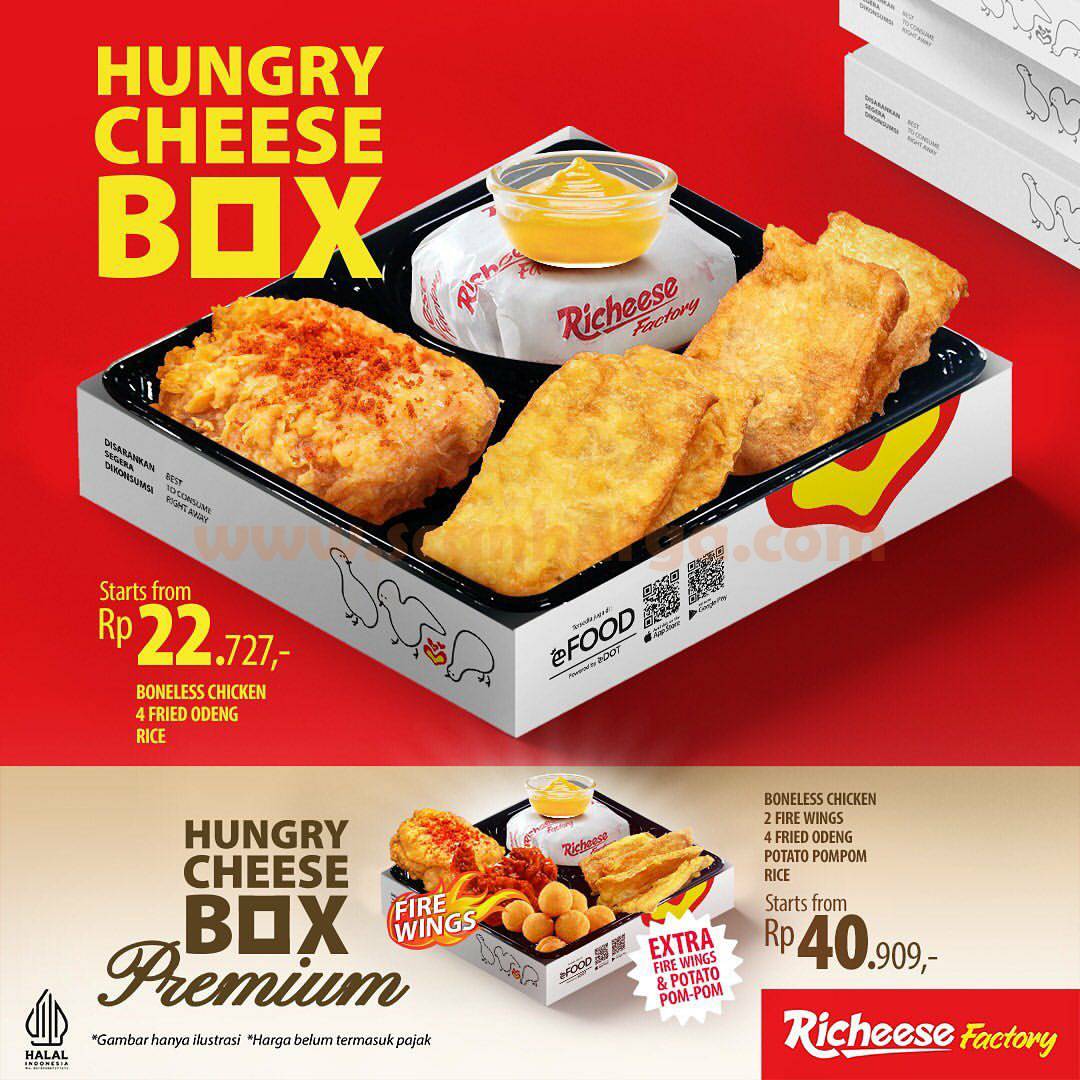 RICHEESE FACTORY Promo HUNGRY CHEESE BOX mulai Rp 22.727