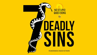 Graphic of a snake crawling around a 7, with the words "Deadly Sins" after it.