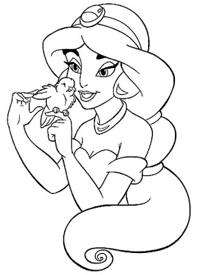 Desenhos para colorir da Jasmine – Imagens para Imprimir