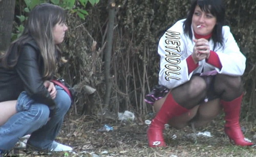 Pisshunters 4257-4296 (Girls Pissing Outdoor at Festival, toilets)