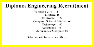 Diploma Engineering Recruitment - Government of India
