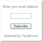 email subscription form Rss Feed icon