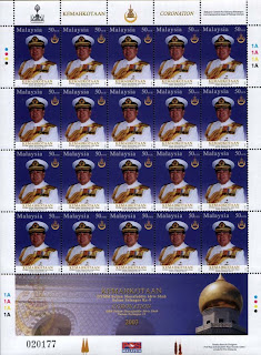 Coronation HRH Sultan Selangor 50sen Stamp Sheet