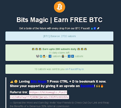 Bits Magic Faucet BTC