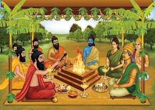 Sacrificial fire by King Nabhi