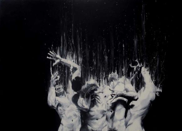 Paolo Troilo pinturas incríveis preto e branco homens em conflito