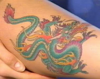 Tatuagem dragão chines no braço