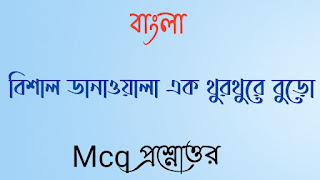 বিশাল ডানাওয়ালা এক থুরথুরে বুড়ো MCQ প্রশ্নোত্তর