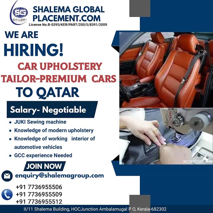Job : Car Upholstery Tailor - Premium Cars - Qatar