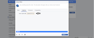 facebook video SRT file option