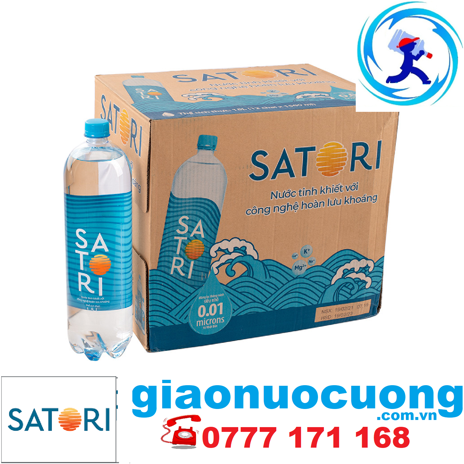 Satori 1,5 lít- Thùng 12 chai lớn