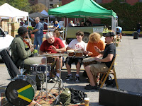 musicians at the farmers market