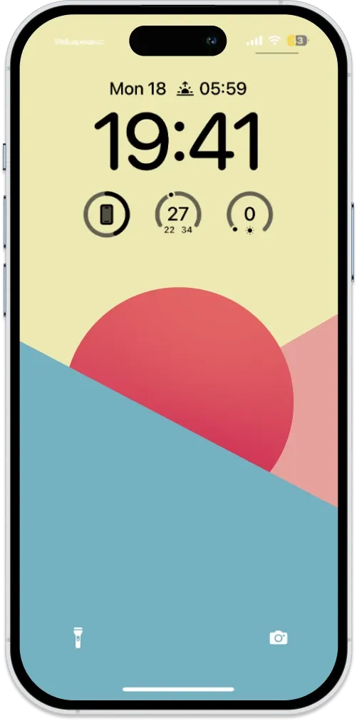 Minimal Design Wallpaper for Mobile - Sunset