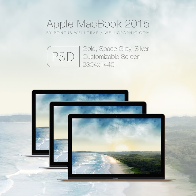 Apple Macbook Mockup PSD