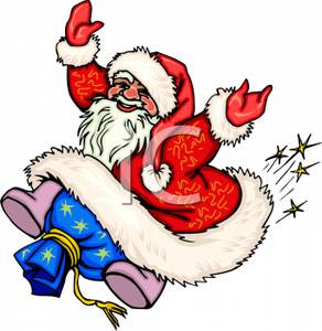 Santa Claus dancing clip art Christian photo