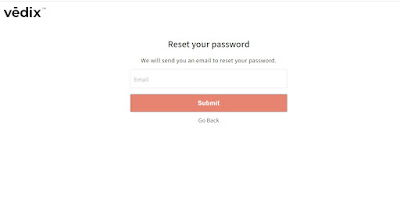 Vedix Account forgot password