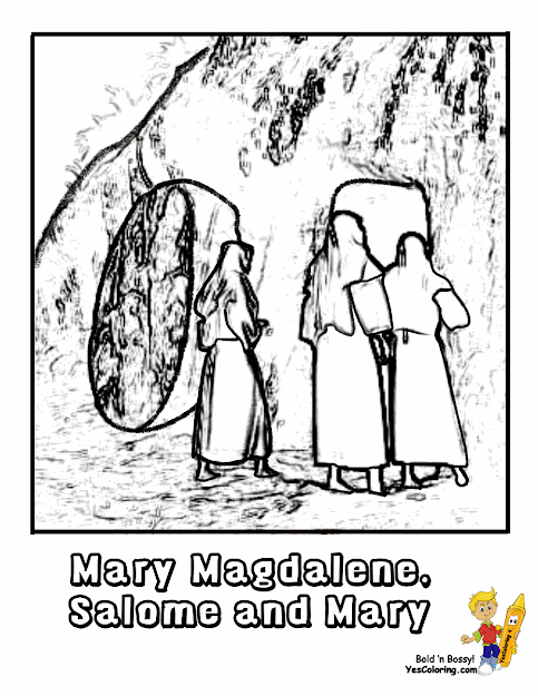 Print Easter Coloring Jesus Tomb At Yescoloring