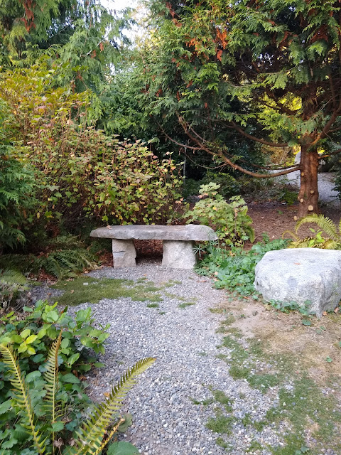 A rock bench for pausing and enjoying