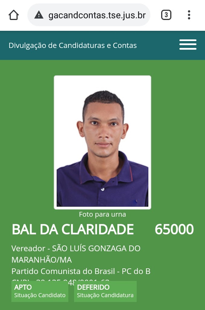 Bal da Claridade, Cabo Pombo e outros, são nomes diferentes que irão disputar uma vaga no Legislativo em São Luís Gonzaga do Maranhão