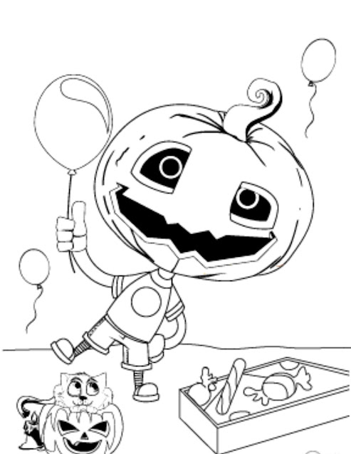 Free printable cartoon halloween coloring pages