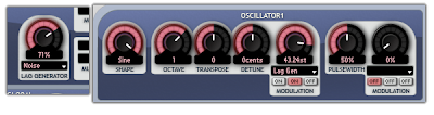 Sines modulated by filtered white noise in Aspect