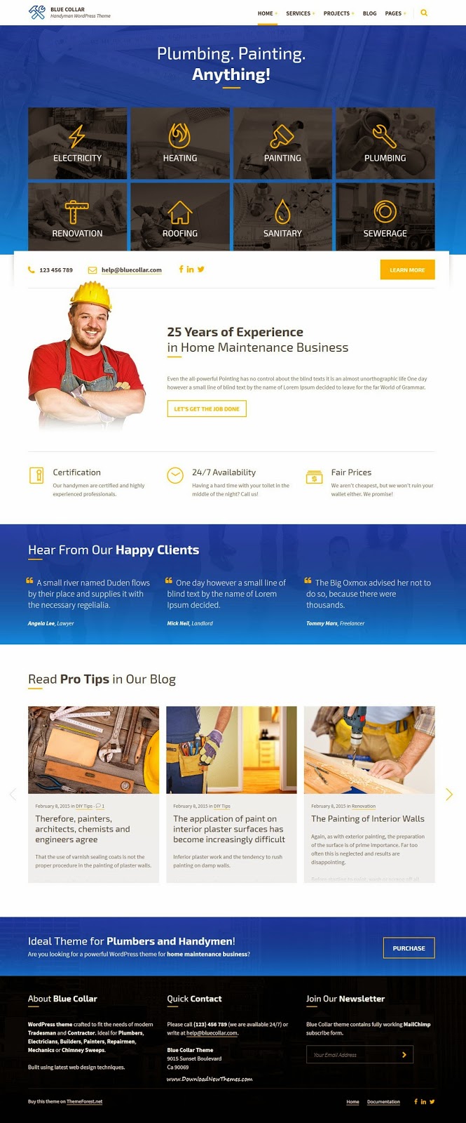 Best Handyman WordPress Theme 