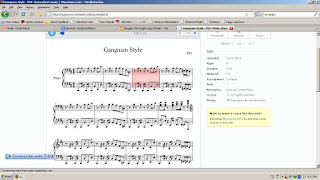 sheet music gangnam style