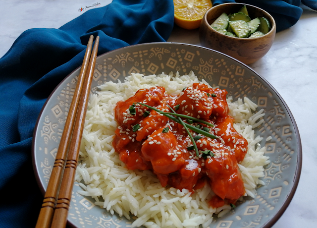 Chinese Orange Chicken and Rice or Noodles, Chinese orange chicken, panda express orange chicken, panda express chicken, noodles, rice, food, recipe, Asian food, Asian cuisine, food photography, pinterest, spicy fusion kitchen, oranges, spicy food, orange chicken, chicken and noodles, chicken and rice,